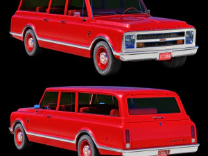 Chevrolet suburban 1967 3D Model