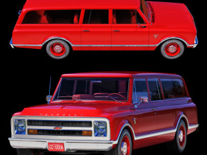 Chevrolet suburban 1967 3D Модель