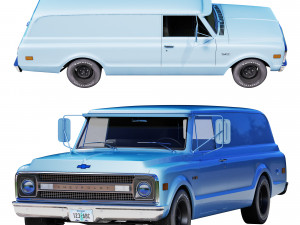 Chevrolet suburban 1969 panel truck 3D Model