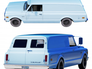 Chevrolet suburban 1969 panel truck 3D Model
