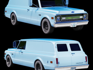 Chevrolet suburban 1969 panel truck 3D Model