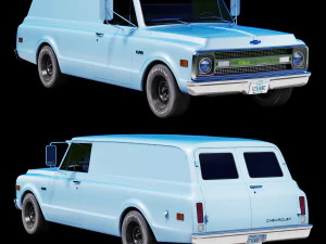 Chevrolet suburban 1969 panel truck 3D Model