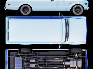 Chevrolet suburban 1969 panel truck 3D Model