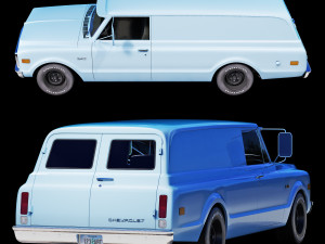 Chevrolet suburban 1969 panel truck 3D Model