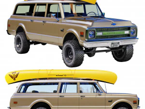Chevrolet podmiejski z 1970 r Model 3D