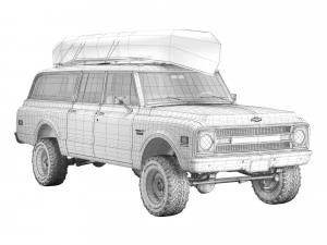 Chevrolet suburban 1970 3D Model