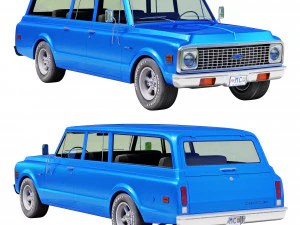 Chevrolet suburbano 1971 Modelo 3D