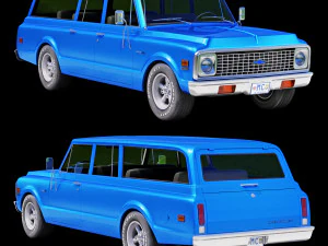 Chevrolet suburban 1971 3D Model