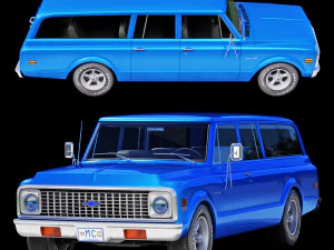 Chevrolet suburban 1971 3D Model