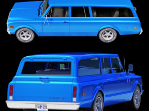 Chevrolet suburban 1971 Modèle 3D