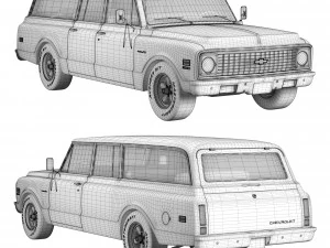 Chevrolet suburban 1971 3D Model