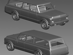 Chevrolet suburban 1971 Modèle 3D