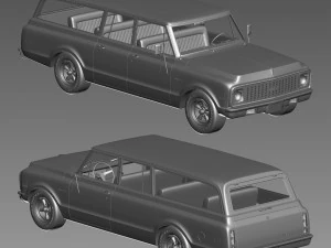 Chevrolet suburban 1971 3D Model