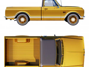 GMC 1500 1968 3D Model