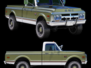 GMC 2500 1970 3D Модель