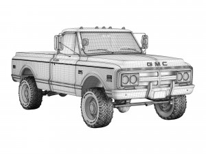 GMC 2500 1970 3D Модель