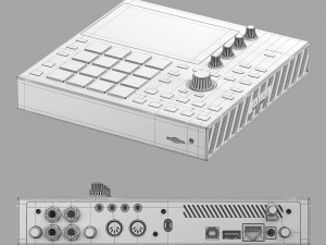 Akai mpc one Model 3D