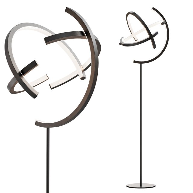 Roche bobois atom floor lamp 3D Model .c4d .max .obj .3ds .fbx .stl .blend 