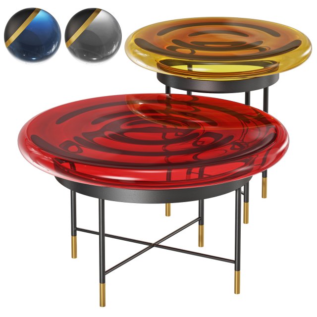 Roche bobois bilboquet cocktail table 1 Model 3D .c4d .max .obj .3ds .fbx .stl .blend