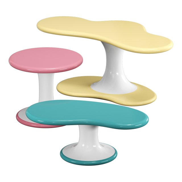 Roche Bobois bombom coffee table Modèle 3D .c4d .max .obj .3ds .fbx .stl .blend 