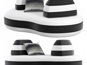 Roche bobois bombom sofa set 001 Modèle 3D