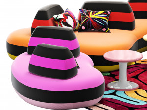 Roche bobois bombom sofa set 002 Modello 3D