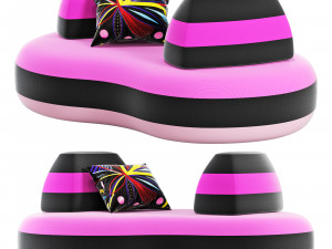 Roche bobois bombom sofa set 002 Modello 3D