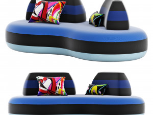 Roche bobois bombom sofa set 002 Modello 3D