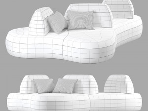 Roche bobois bombom sofa set 002 Modello 3D
