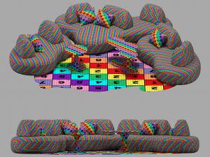 Roche bobois bombom sofa set 002 Modello 3D
