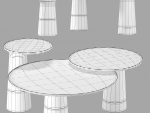Roche bobois colorado cocktail table 3D Модель