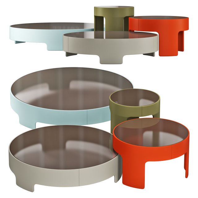 Roche bobois cuba libre 3 cocktail table 3D Модель .c4d .max .obj .3ds .fbx .stl .blend