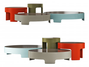 Roche bobois cuba libre 3 cocktail table 3D Модель