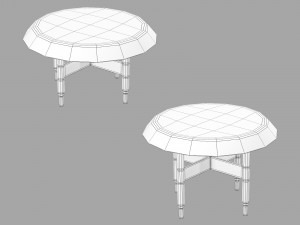 Roche bobois drummer cocktail table 3D Model