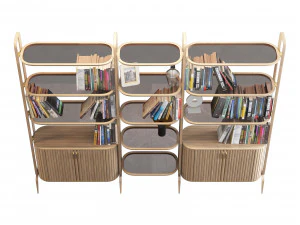 Roche bobois eden-rock bookcase 3D Model