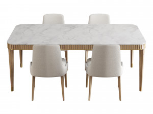 Roche bobois eden-rock dining set 3D Model