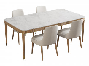 Roche bobois eden-rock dining set 3D Model
