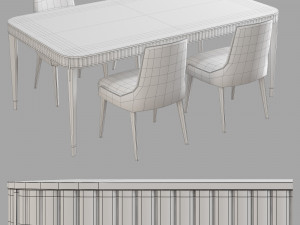 Roche bobois eden-rock dining set 3D Model