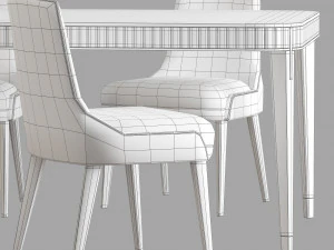 Conjunto de jantar Roche bobois eden-rock Modelo 3D