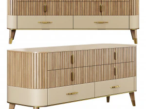 Roche bobois eden-rock storage set 3 3D Model