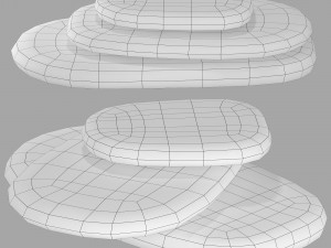 Roche bobois galet cocktail table 3D Model