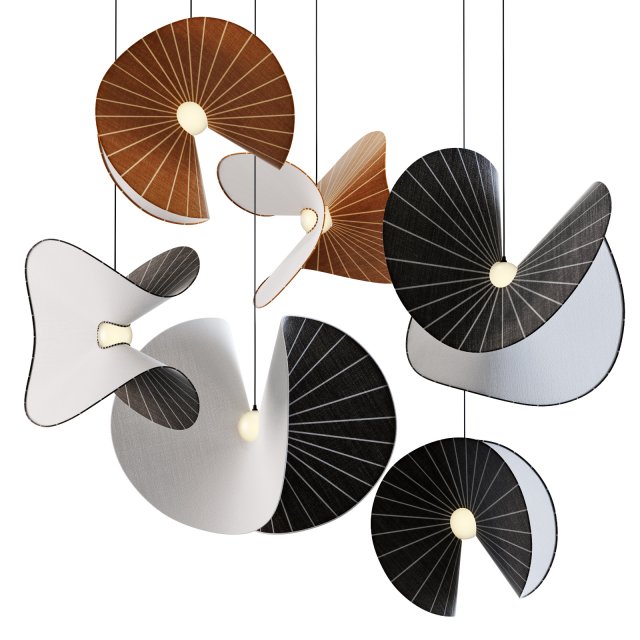 Roche bobois mariposa suspension 3D Model .c4d .max .obj .3ds .fbx .stl .blend 