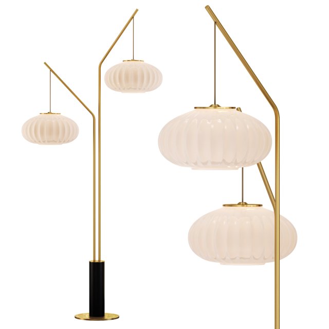 Roche bobois mei floor lamp 3D Model .c4d .max .obj .3ds .fbx .stl .blend 