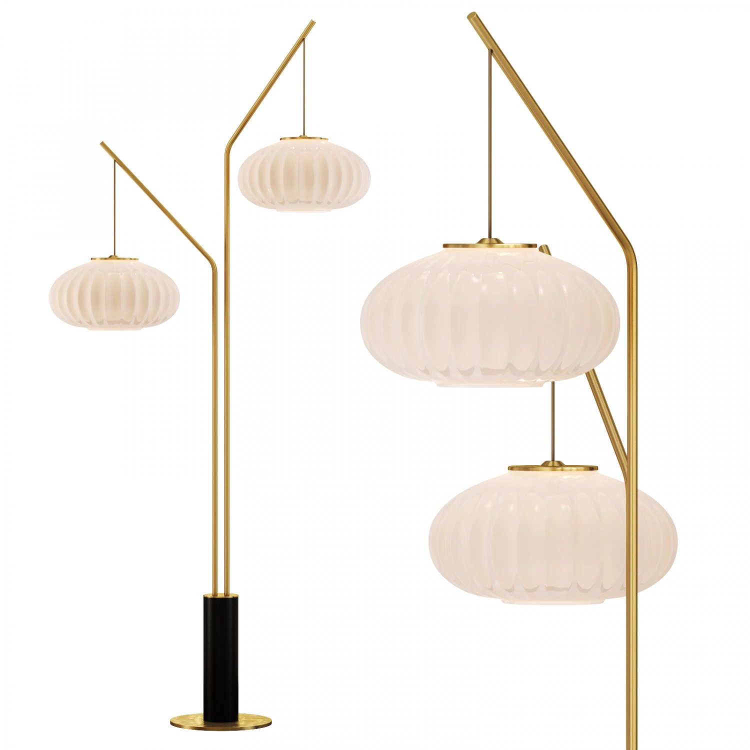 Roche bobois mei floor lamp 3D Model .c4d .max .obj .3ds .fbx .stl .blend 