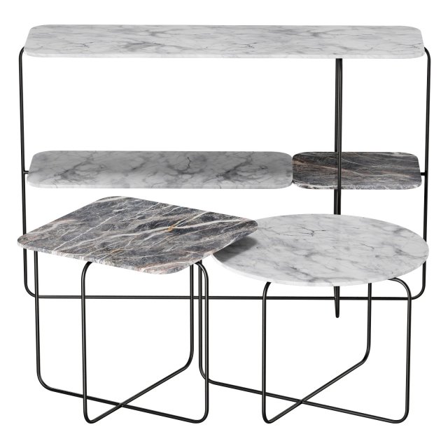 Roche bobois mileto cocktail table 3D Модель .c4d .max .obj .3ds .fbx .stl .blend