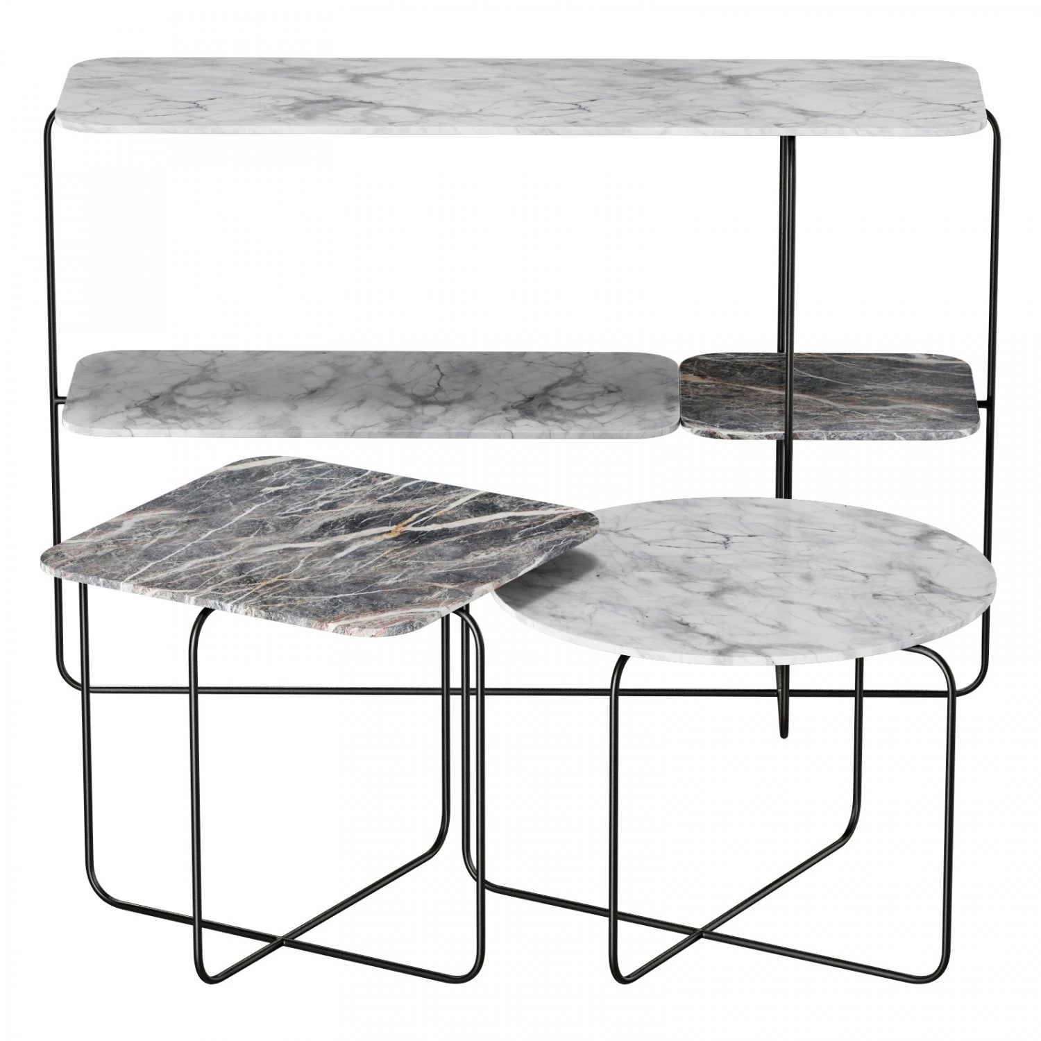 Roche bobois mileto cocktail table 3D Model .c4d .max .obj .3ds .fbx .stl .blend 