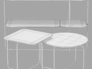 Roche bobois mileto cocktail table 3D Модель