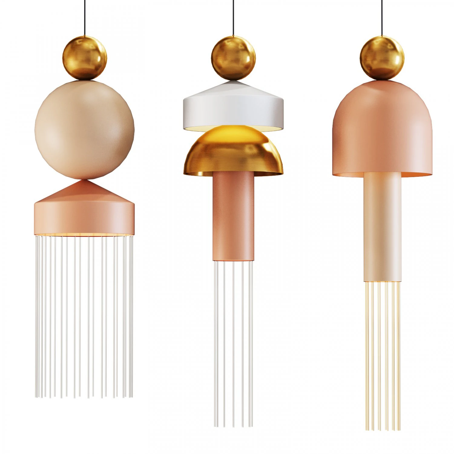 Roche bobois nappe xl suspension 3D Model .c4d .max .obj .3ds .fbx .stl .blend 