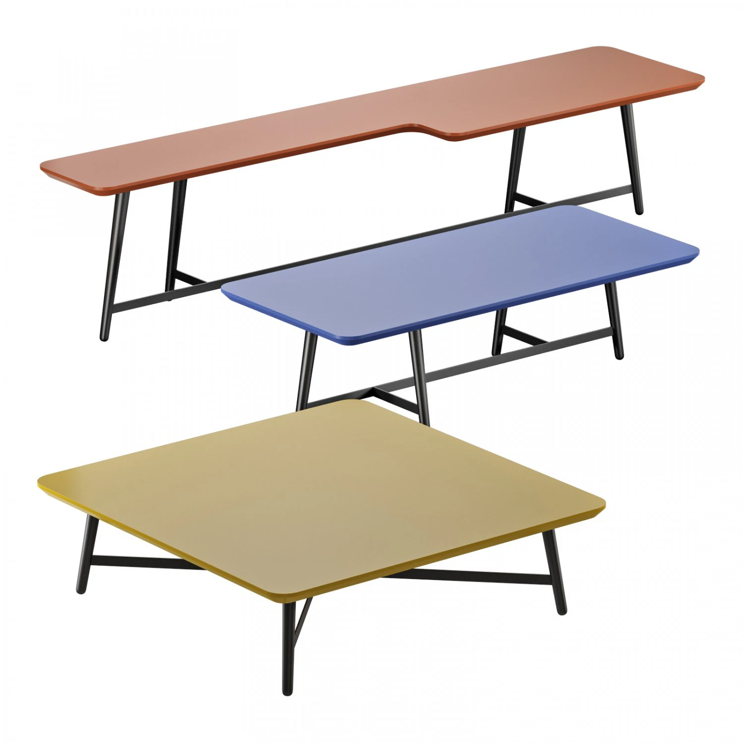 Roche bobois octet cocktail table 3D Model .c4d .max .obj .3ds .fbx .stl .blend