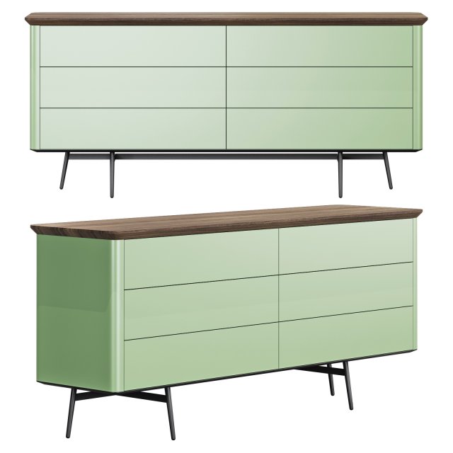 Roche bobois octet dresser 3D Model .c4d .max .obj .3ds .fbx .stl .blend 